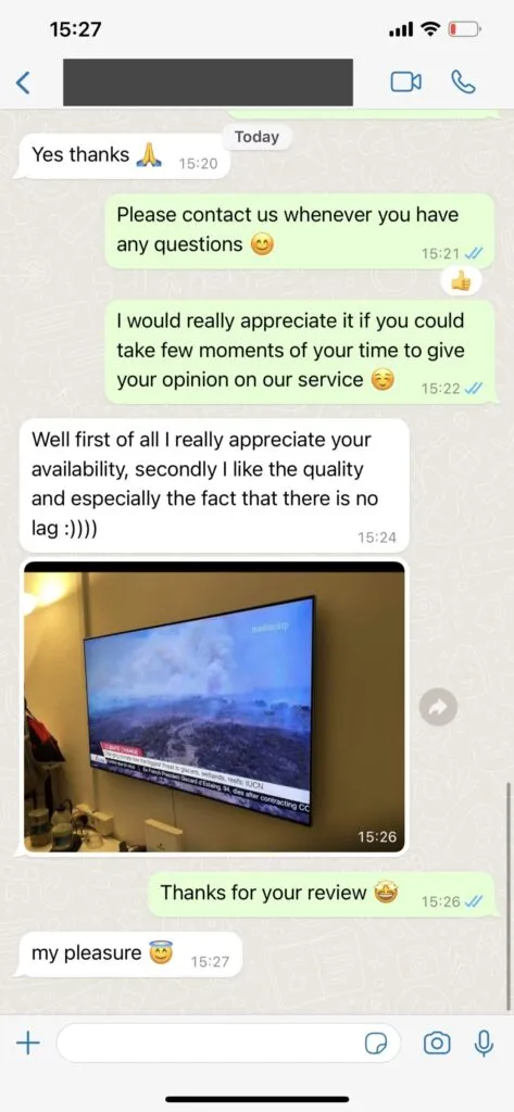 WhatsApp customer support chat review 2 doxdoxiptv